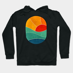 ocean waves minimalist Hoodie